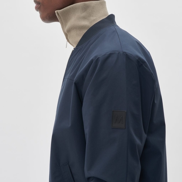 NWT Matinique Men's Navy Water Repellent Bomber Jacket Size Large - Picture 5 of 13